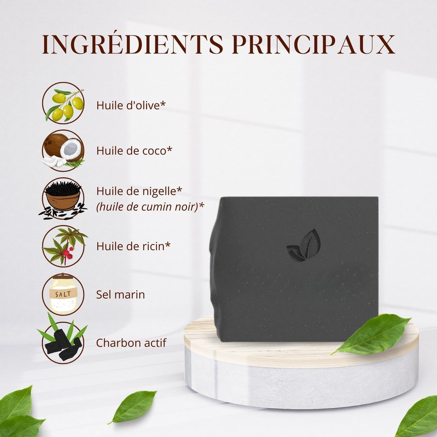 Savon à l'Huile de Nigelle Bio Soin Réparateur Purifiant et Apaisant pour Peaux Sensibles