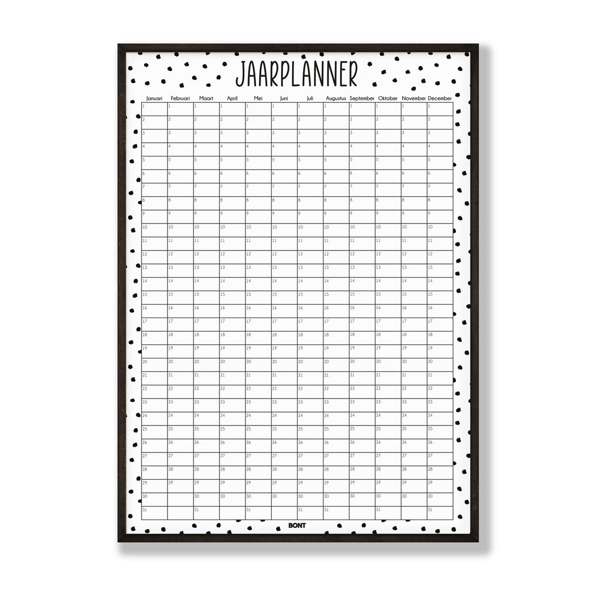 Jaarplanner Stippen | POSTER 50x70