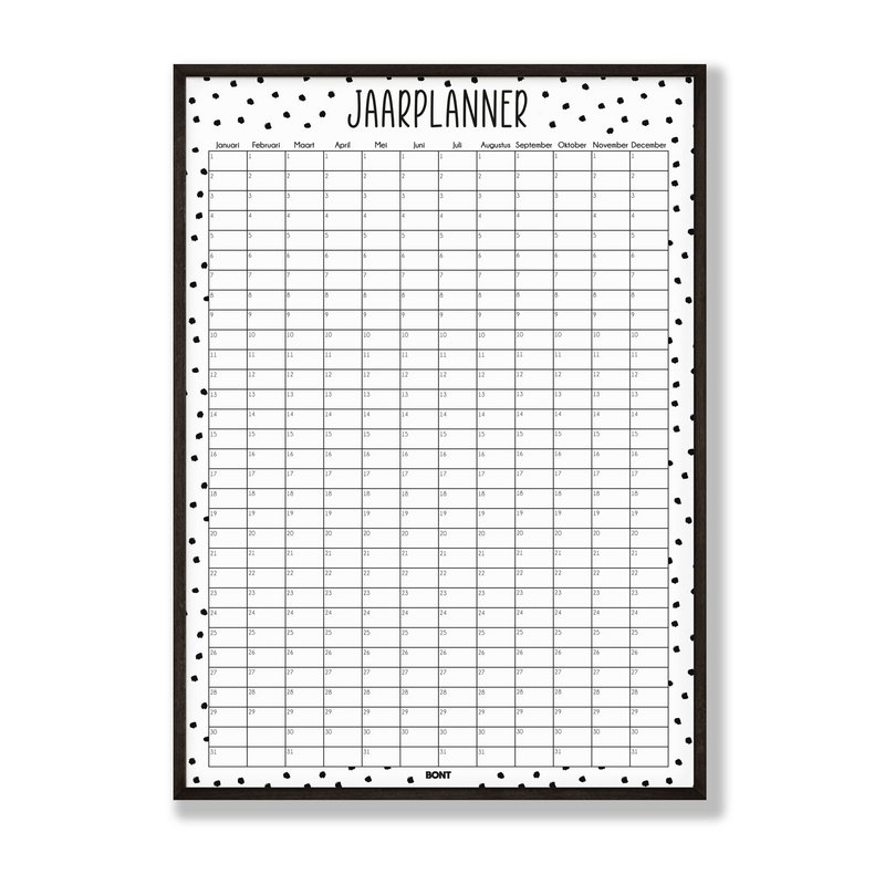 Jaarplanner Stippen | POSTER 50x70