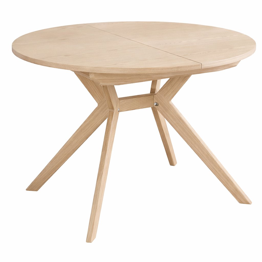 Round extendable dining table Biju veneered