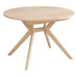 Rundt udtrækkeligt spisebord Biju fineret