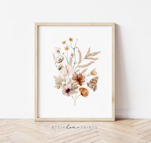 Wildflowers poster 2, wildflowers bouquet print, floral nursery print, botanical poster, flower poster, floral nursery print, wildflowers print, floral nursery poster