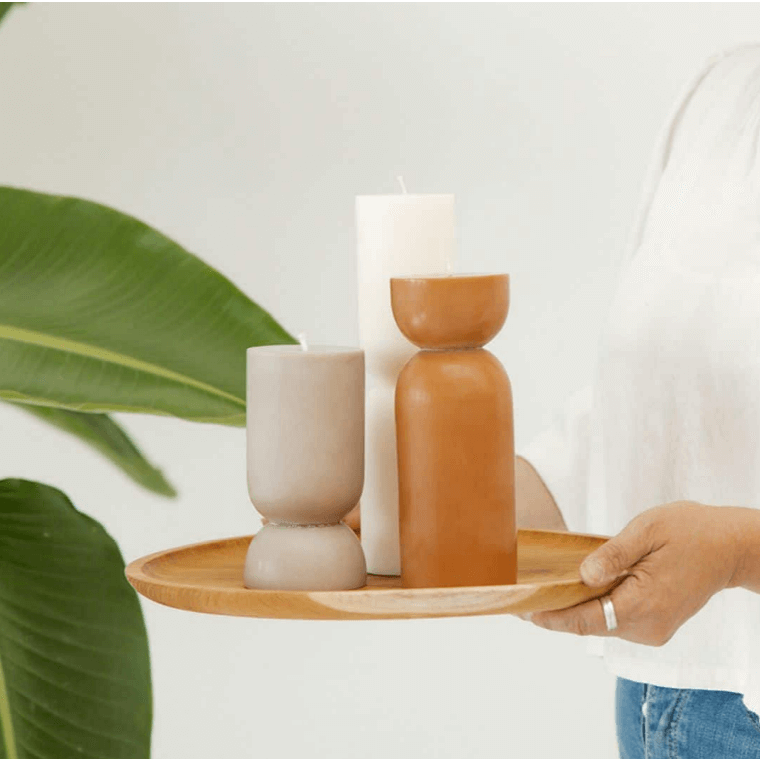 Biologische druppelvrije, parfumvrije eco stompkaars Originalhome | Witte M