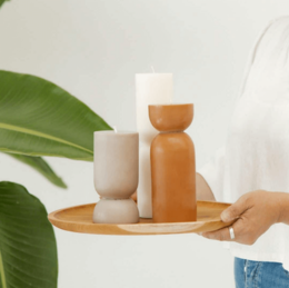 Biologische druppelvrije, parfumvrije eco stompkaars Originalhome | Witte M