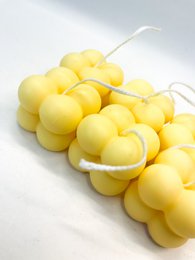 Bubble Candle Dark Pastel Yellow (small) - Small Dark Pastel Yellow Bubble Candle