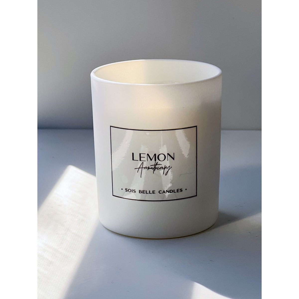 Lemon aromatherapy candle