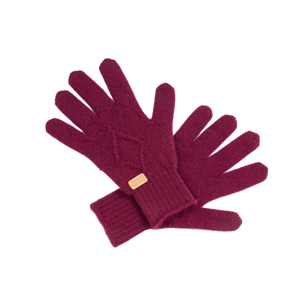 Spade Knit Cashmere Gloves