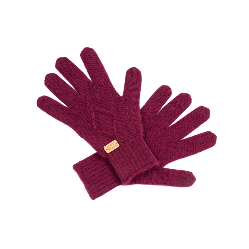 Spade Knit Cashmere Gloves