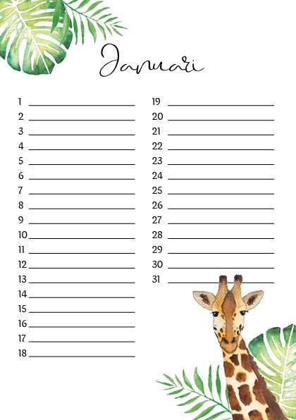 calendario di compleanno