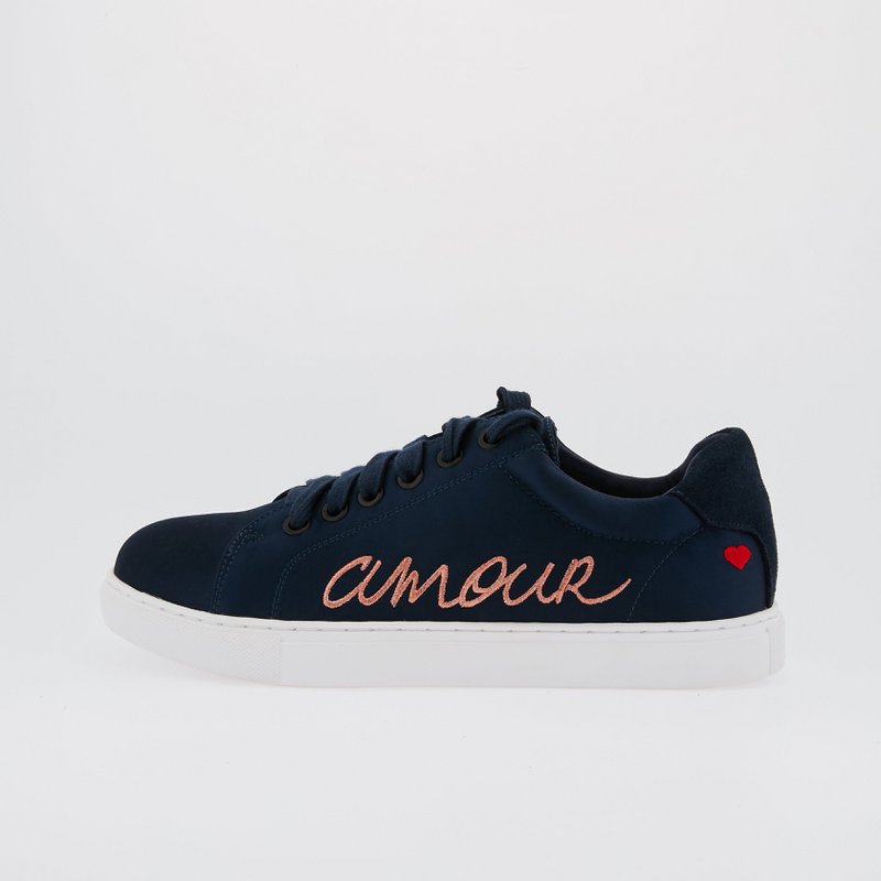 Simone Satin Amour-Bleu Marine