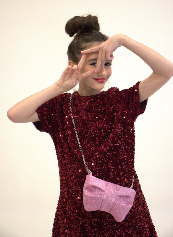 Sac bandoulière Moon - Rose Pailleté Glitter