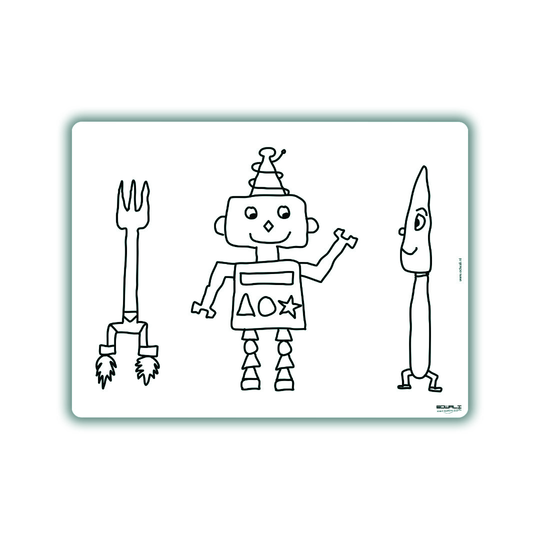 Einfärbbares Tischset Robot Slimpie