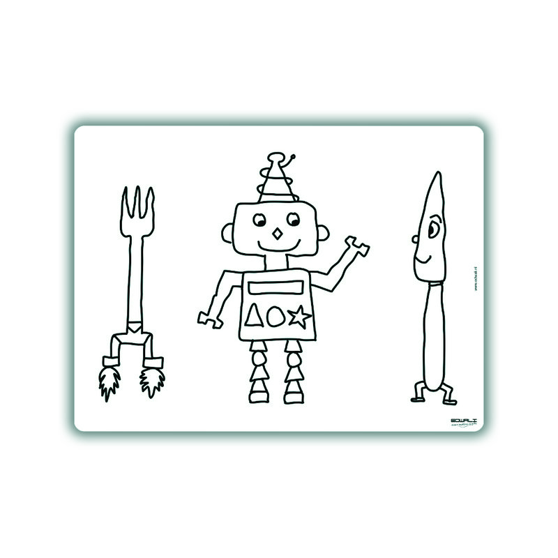Einfärbbares Tischset Robot Slimpie