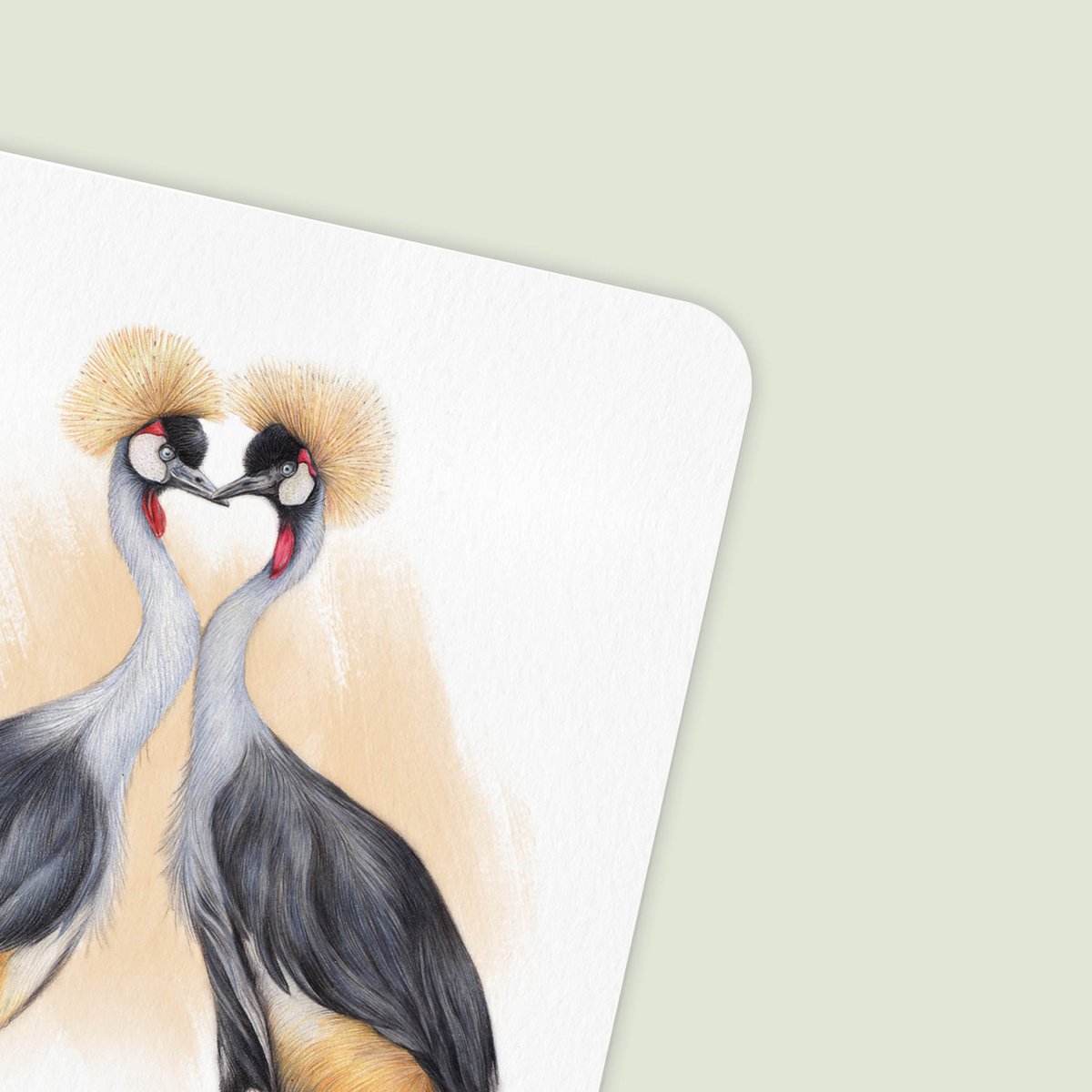 Postkarte, Valentinskarte, Tiergrußkarten, Kranichvögel