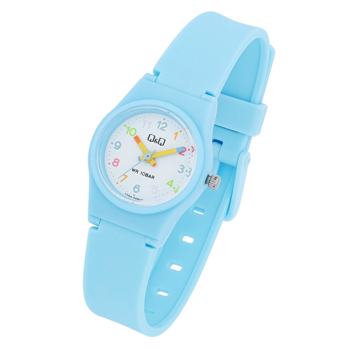 Montre pour enfants Q&Q avec bracelet en silicone, 10 bars
