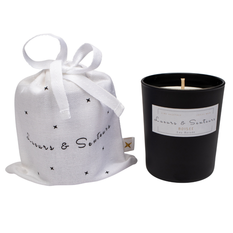 Woody water cotton wick candle