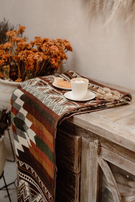 Ecuadorian alpaca blanket | native blanket | Antisana Green