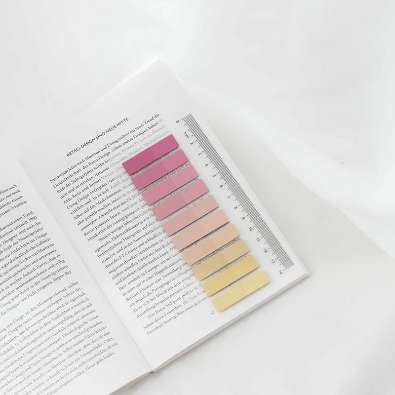 Blozen Petal | Sticky Notes | Ordinate transparante lijmnotities | Zijmarkering | Esthetiek post het | Strip