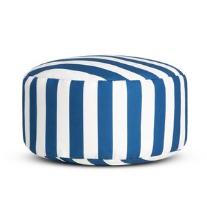 Blau-weißer wasserfester Pouf außen und innen