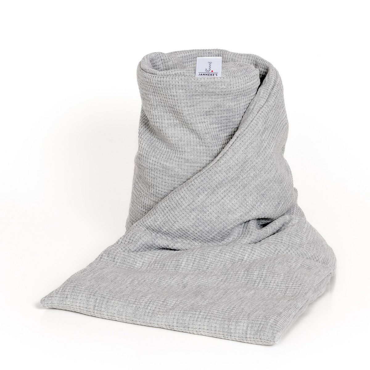 Écharpe thermique gris clair | 70 cm | graines de lin biologiques