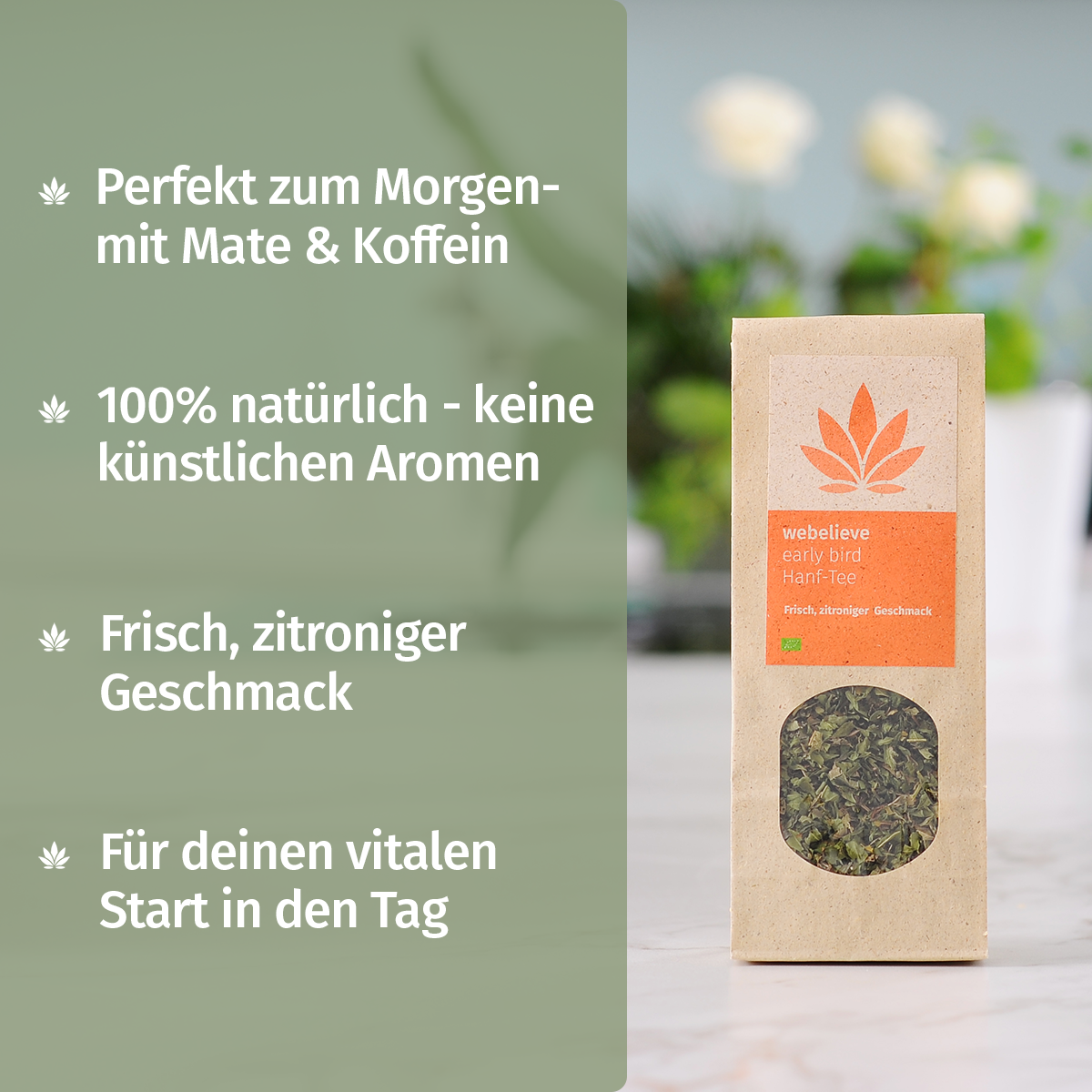 ORGANIC Early Bird hemp tea with mate