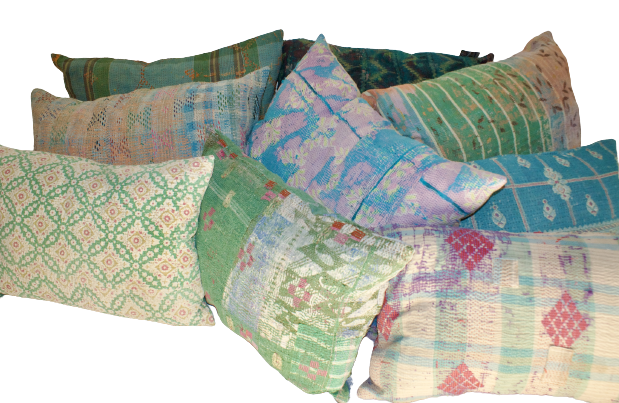 Funda de cojín Vintage Kantha Grande BB-107