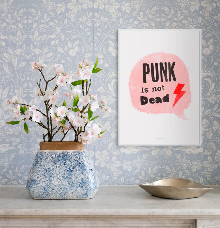 Punk er ikke dødt vægkunsttryk