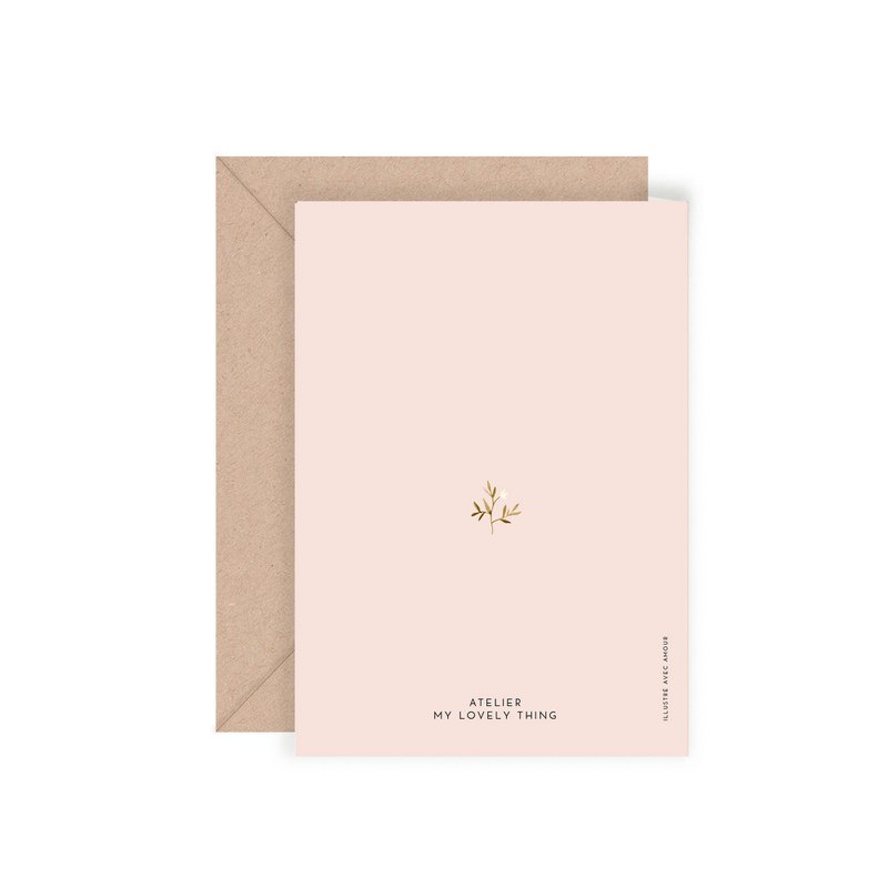 Double Card Thank You Pink Flowered