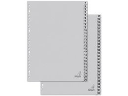 ECO tab Kangaro A4 numbers 180gr gray cardboard 23r 52pcs FSC