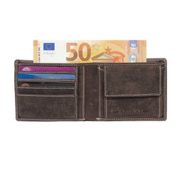 Herrenbrieftasche aus Büffelleder – Kompaktmodell – RFID
