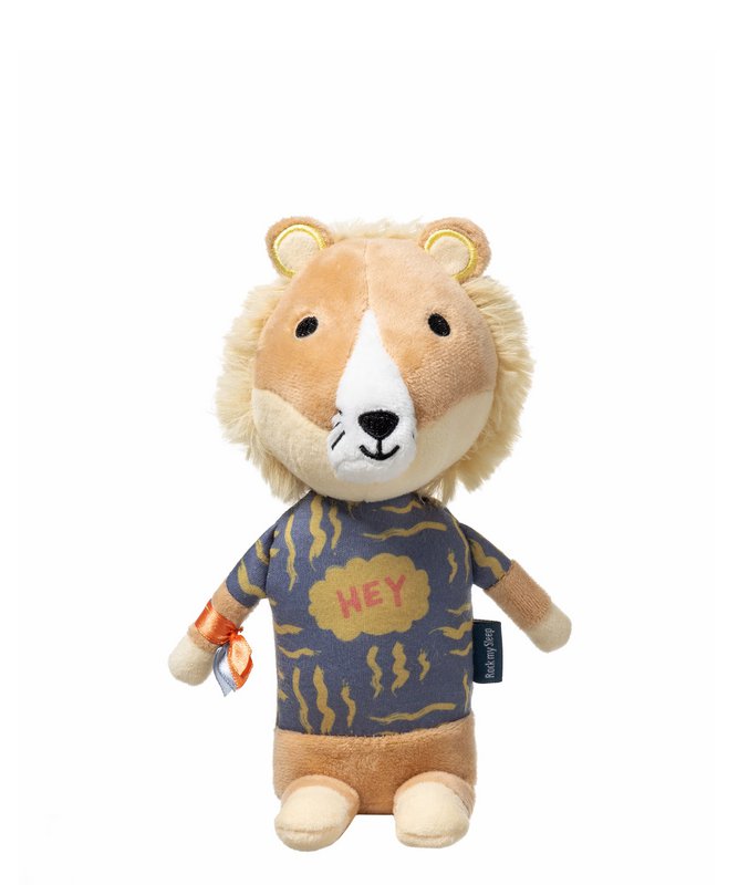 Boîte à musique jouable librement Eddie le lion – sac en tissu