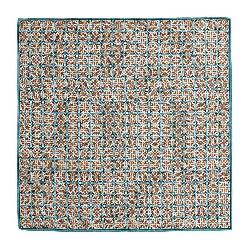Orange Silk Square Scarf Wallada