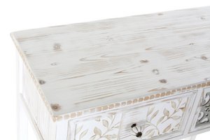 CONSOLA MADERA 81X36X85 DECAPE BLANCO MB181005