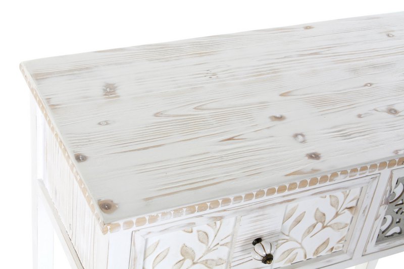 CONSOLA MADERA 81X36X85 DECAPE BLANCO MB181005