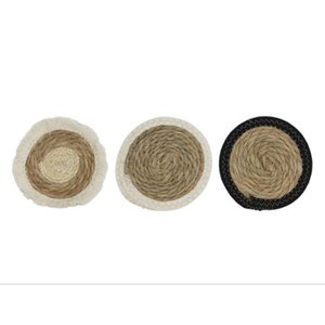Placemat Ø17cm seagrass/cotton