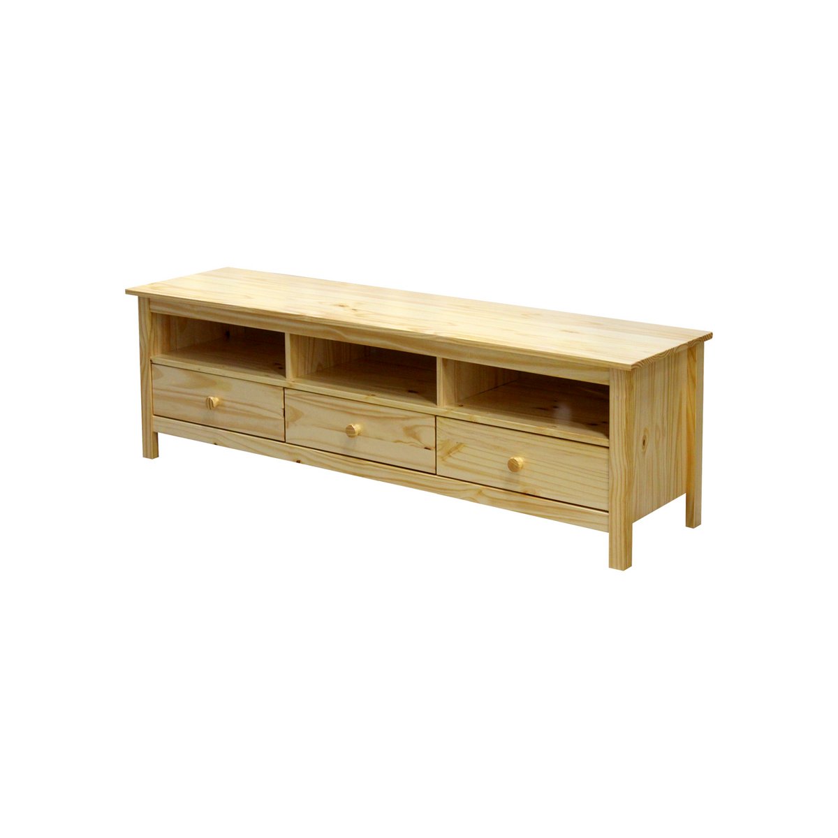 TV lowboard with 3 drawers and 3 open compartments
