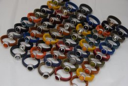 Leather rings rings 5mm antique silver with polaris (10x)