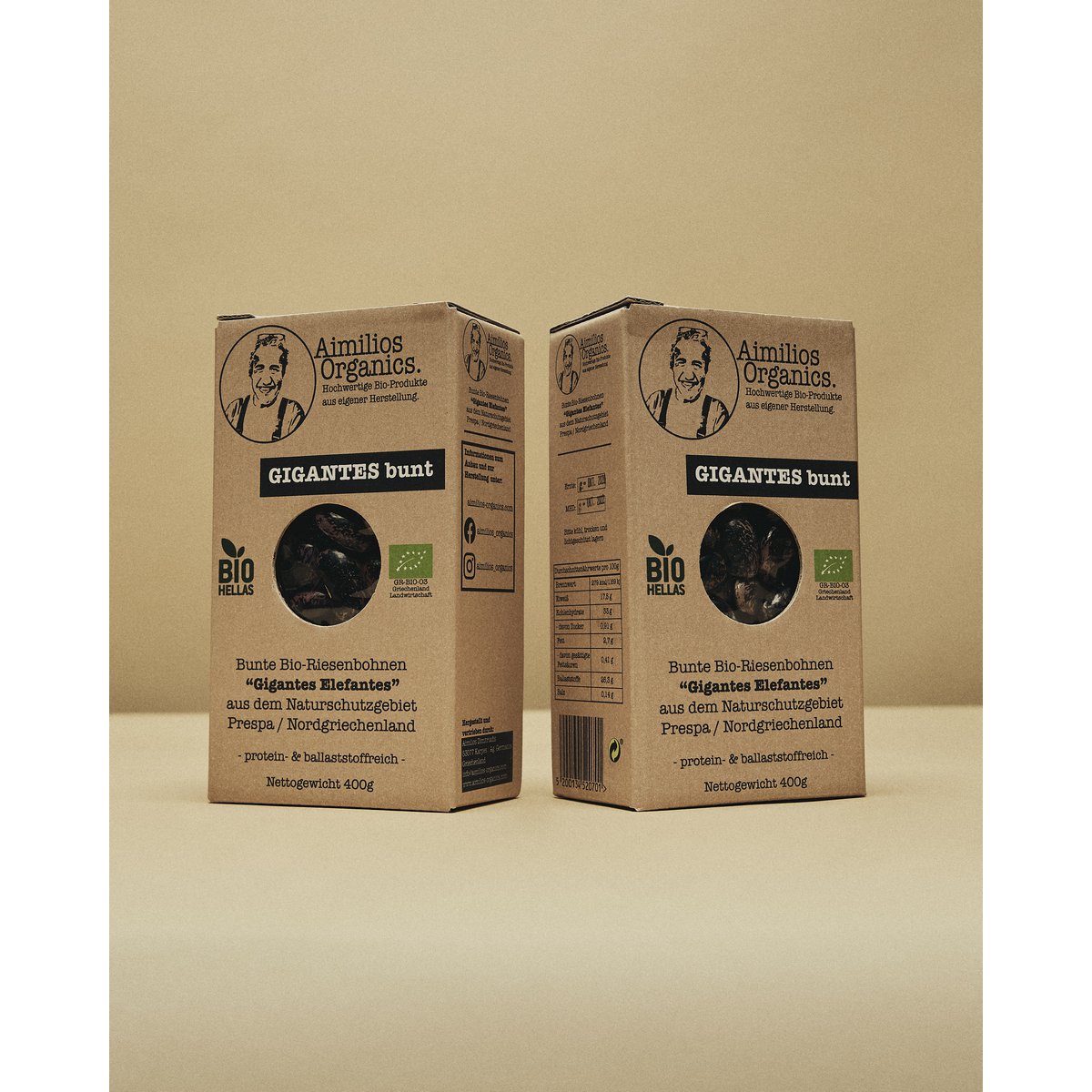 Bio Gigantes farverige (farverige økologiske kæmpebønner) 400g