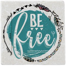 Marmoruntersetzer "Be free"