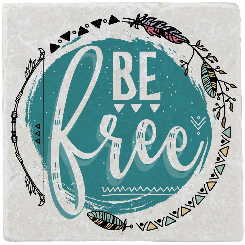 Marmoruntersetzer "Be free"