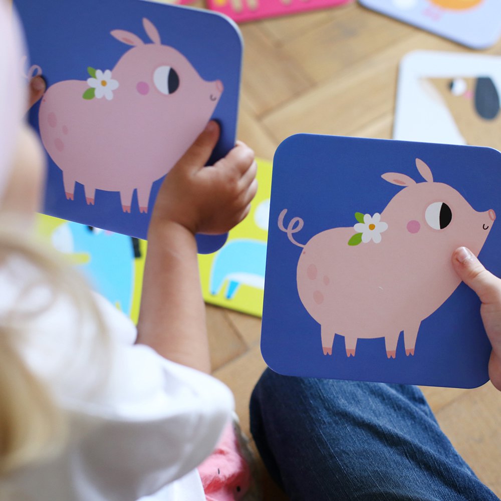 Suuuper Størrelse Memory Game Farm Animals 2+