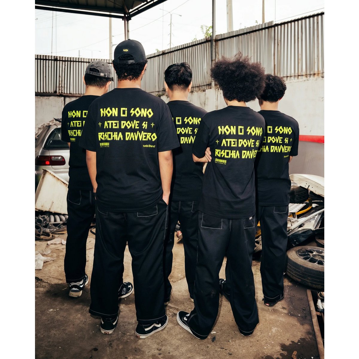 T-Shirt Tapeflow Black Boxy Fit 220 GSM Horda Brand