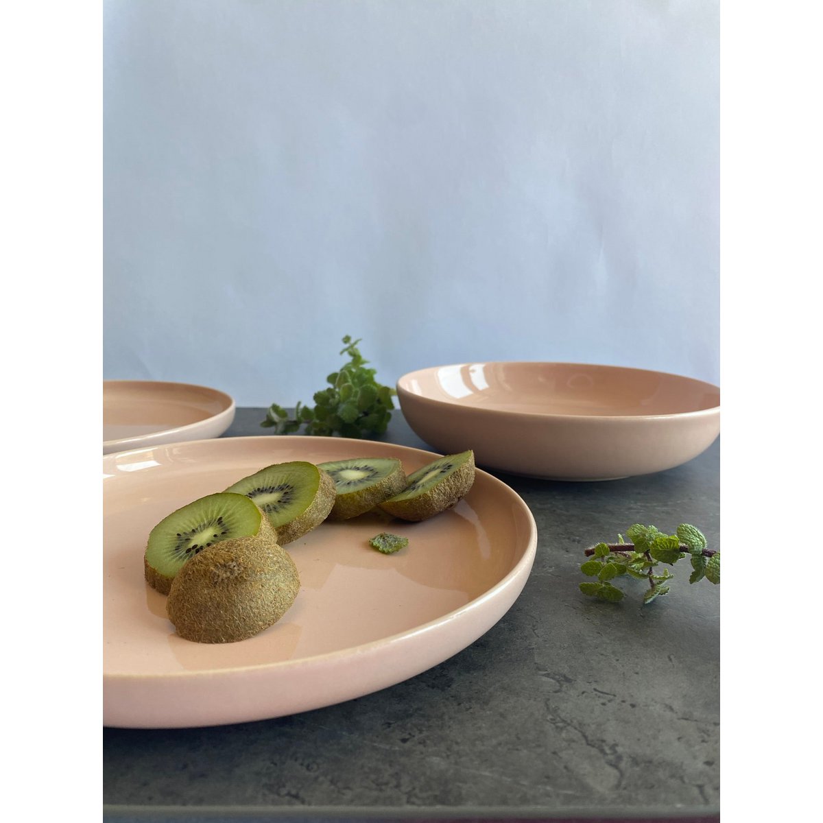 Elements Pink Salmon Soup Plate