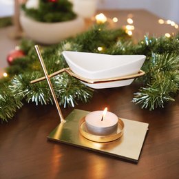 Perfume Burner Inspiration Series – Sailor – Ceramic and Metal Candle Holder – Original and Modern Design – Essential Oils, Scented Waxes – Decoration Idea