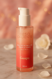 Olio corpo secco glitterato – GUAPA – Muschio bianco