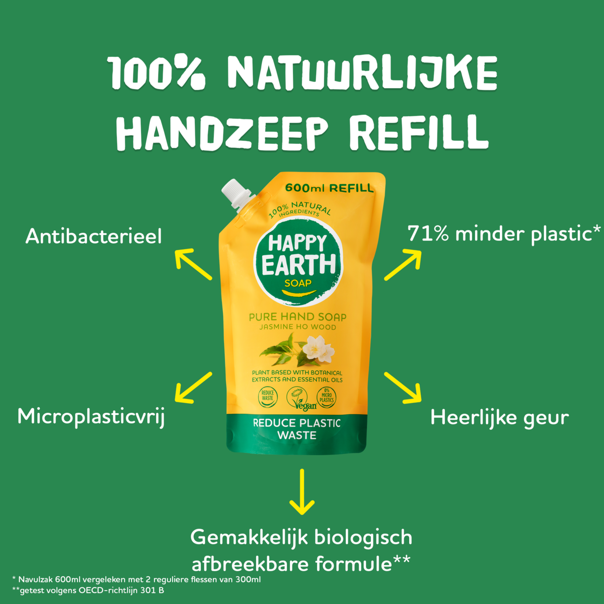 Handzeep Navulverpakking Jasmine Ho Wood
