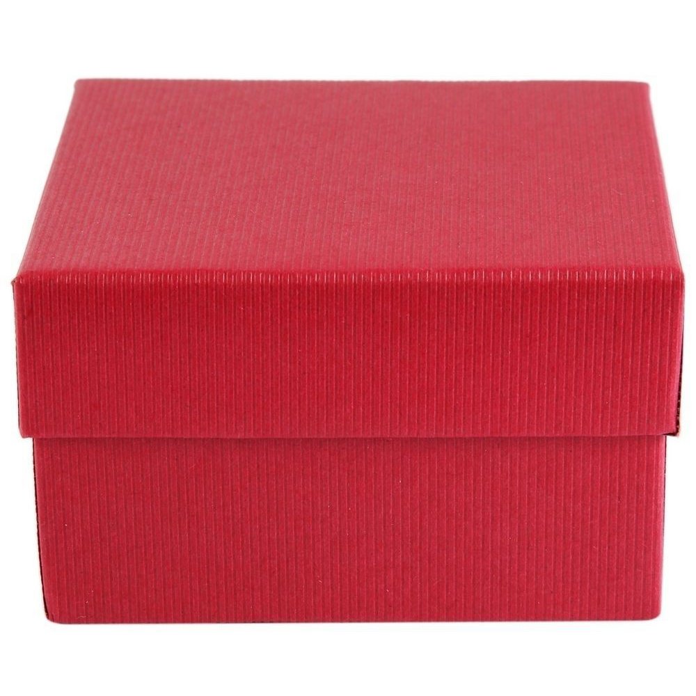 Uhrenbox, Pappe, 12 Stück, rot (8 cm x 8,5 cm x 5,5 cm)