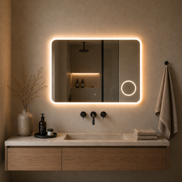 LED-spiegel Lumoire Elysium 80 cm 3x vergrootglas