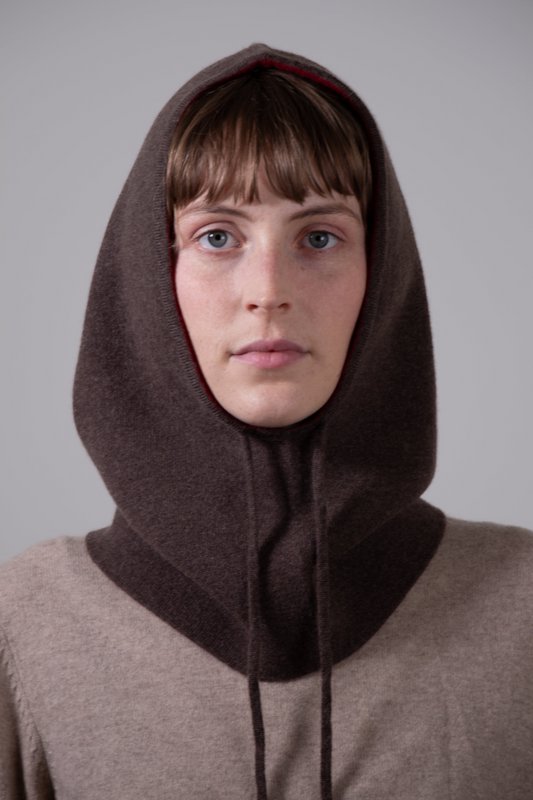 Dobbelt-sidet-100% cashmere 2-side-udøvet balaclava