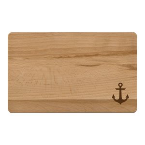 Frühstücksbrett aus Buchenholz 24x15x1cm Anker